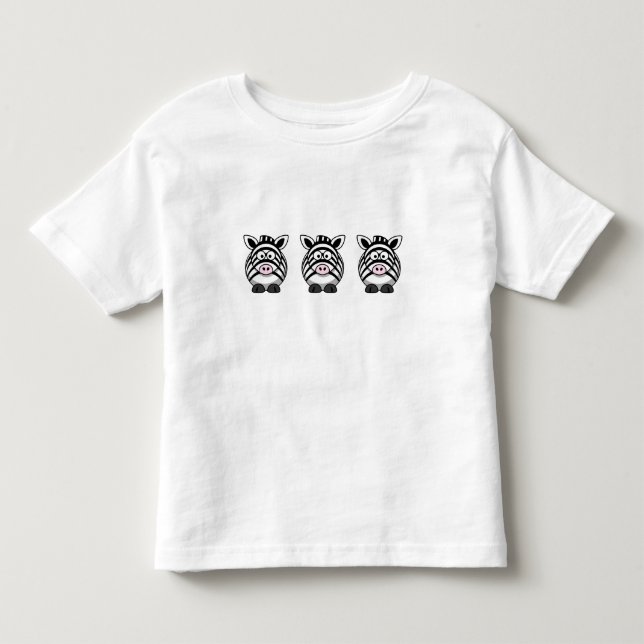 T-shirt Pour Les Tous Petits Cute Zebra (Devant)