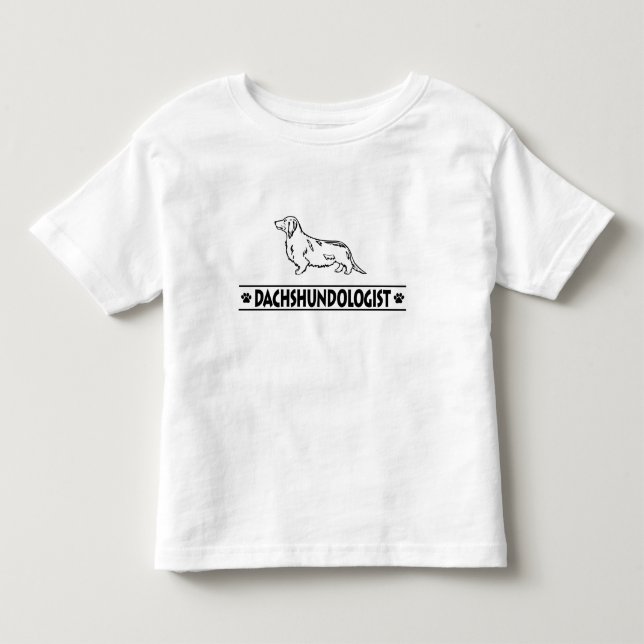 T-shirt Pour Les Tous Petits Dachshund Longhaïd (Devant)