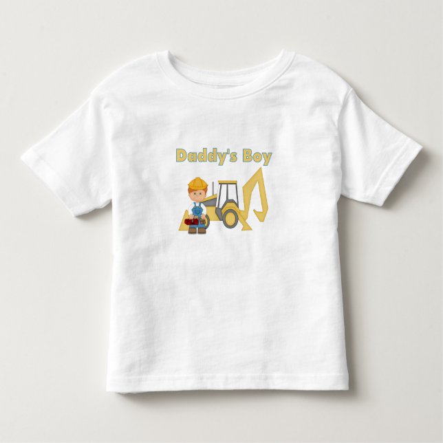 T-shirt Pour Les Tous Petits Daddy's Boy Backhoe (Devant)