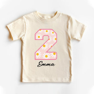 T-shirt Pour Les Tous Petits Daisy Retro 2e anniversaire