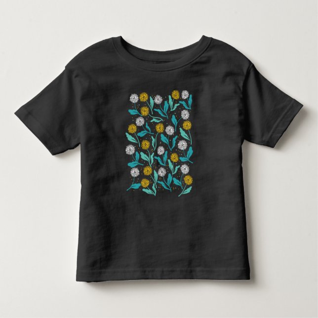 T-shirt Pour Les Tous Petits Dandelion de printemps Fleurs et design Feuille (Devant)