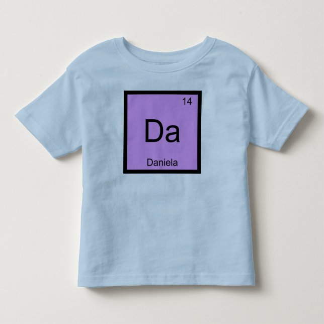 T-shirt Pour Les Tous Petits Daniela Nom Chimie Élément Tableau Périodique (Devant)