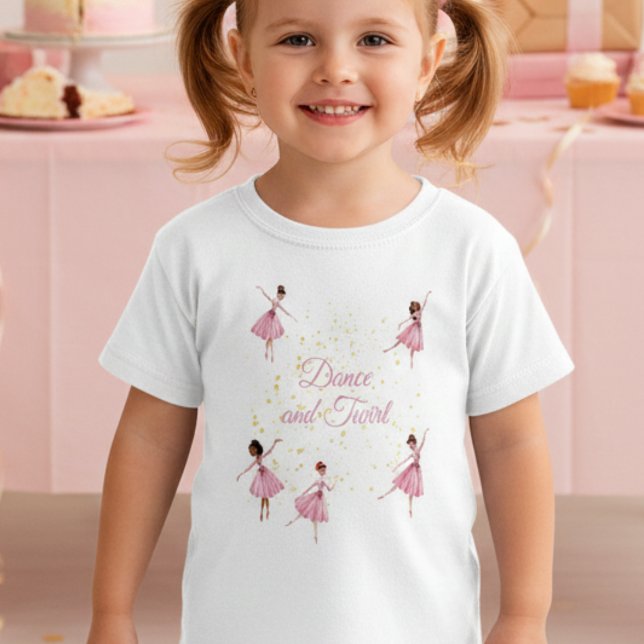 T-shirt Pour Les Tous Petits Danse et tournoyez ballerine  (Créateur téléchargé)