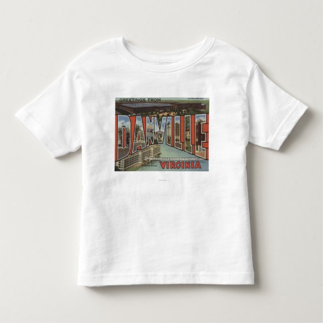 T-shirt Pour Les Tous Petits Danville, la Virginie - grandes scènes de lettre (Devant)