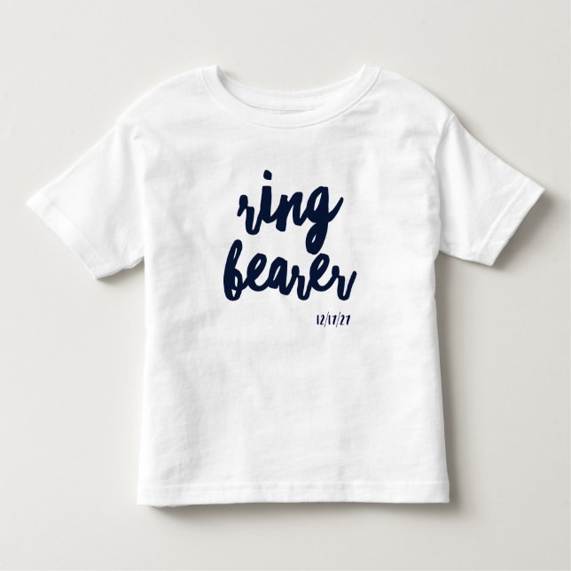 T-shirt Pour Les Tous Petits Date Mariage du porteur de l'anneau (Devant)