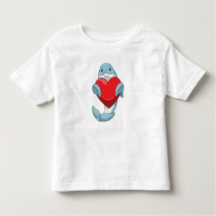 T-shirt Pour Les Tous Petits Dauphin avec coeur
