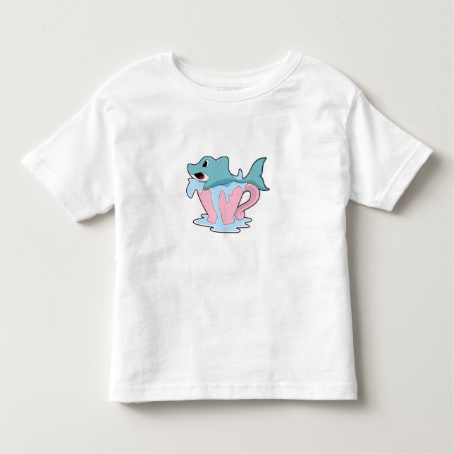 T-shirt Pour Les Tous Petits Dauphin avec Coupe d'eau.PNG (Devant)