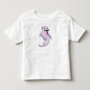 T-shirt Pour Les Tous Petits Dauphin avec fleur marguerite