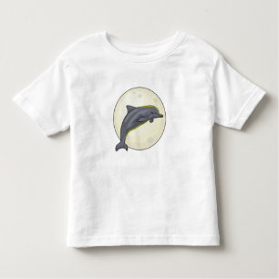 T-shirt Pour Les Tous Petits Dauphin avec lune