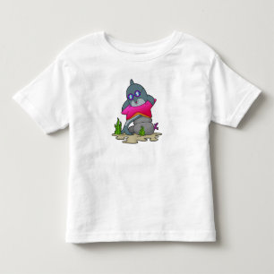T-shirt Pour Les Tous Petits Dauphin avec lunettes