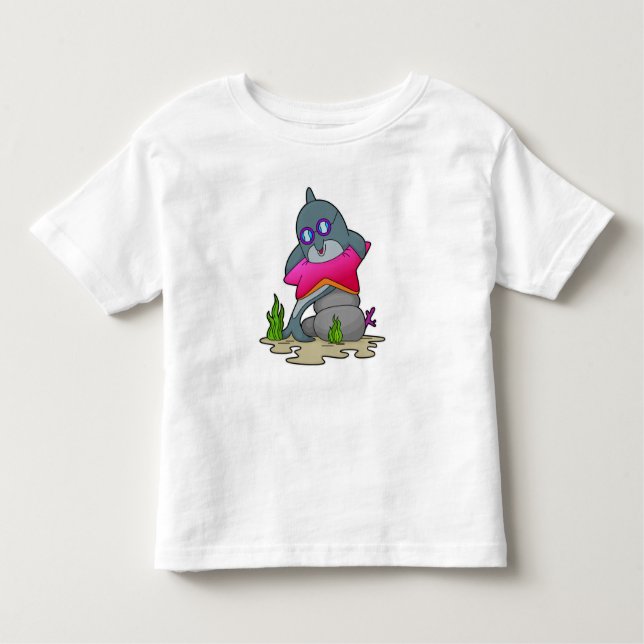 T-shirt Pour Les Tous Petits Dauphin avec lunettes (Devant)
