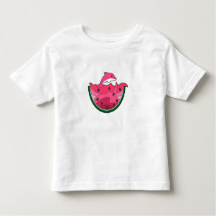 T-shirt Pour Les Tous Petits Dauphin avec pastèque