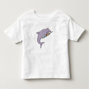 T-shirt Pour Les Tous Petits Dauphin comme infirmière avec seringue