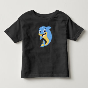 T-shirt Pour Les Tous Petits Dauphin de dessin animé mignon – Dauphin drôle ado