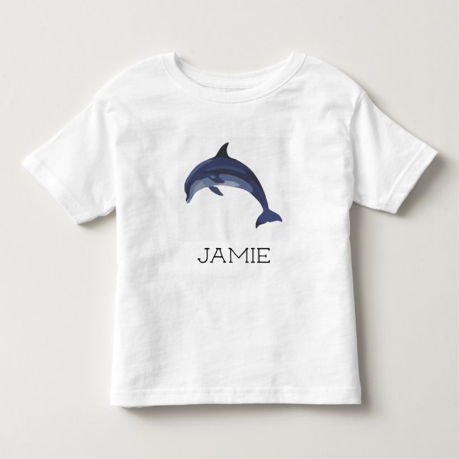 T-shirt Pour Les Tous Petits Dauphin sautant mignon personnalisé (Devant)