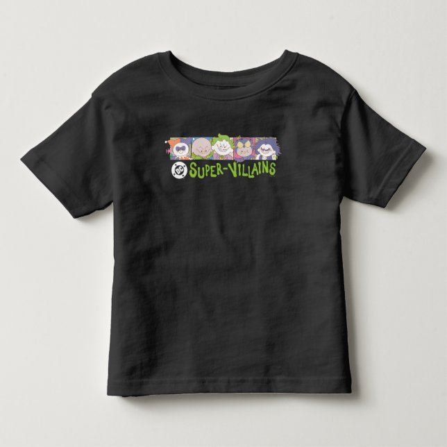 T-shirt Pour Les Tous Petits DC Super-Villains Cartoon Lineup (Devant)