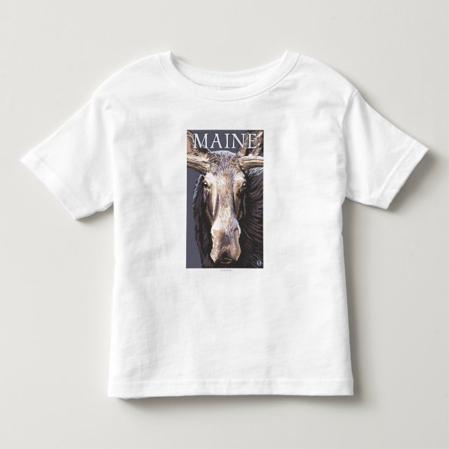 T-shirt Pour Les Tous Petits De MaineMoose fin (Devant)