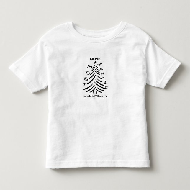 T-shirt Pour Les Tous Petits Décembre Recherché (Devant)