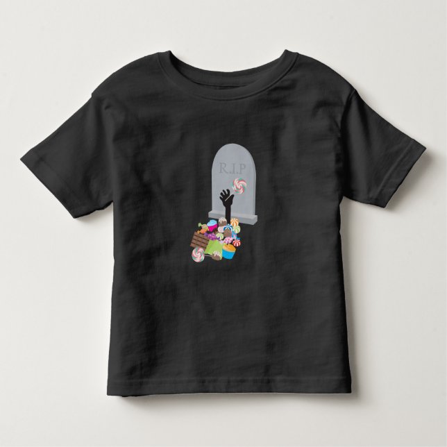T-shirt Pour Les Tous Petits Décès par Candy Halloween Design (Devant)