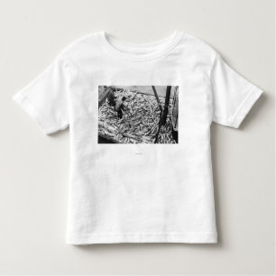 T-shirt Pour Les Tous Petits Déchargement du saumon de la photographie de
