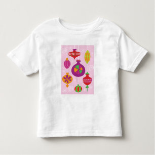 T-shirt Pour Les Tous Petits Décoration nombreuse de Noël illustrée dans le