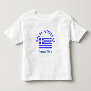 T-shirt Pour Les Tous Petits Déesse grecque et drapeau de la Grèce personnalisé