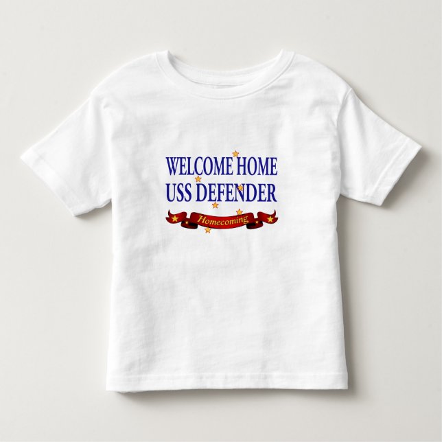T-shirt Pour Les Tous Petits Défenseur à la maison bienvenu d'USS (Devant)