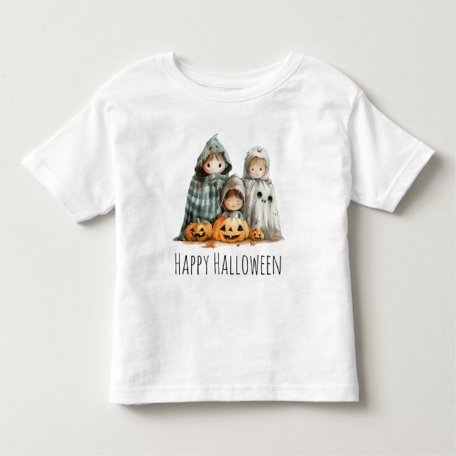 T-shirt Pour Les Tous Petits Défilé citrouille - Un rassemblement d'Halloween (Devant)
