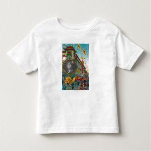 T-shirt Pour Les Tous Petits Défilé de Chinatown pour le festival de Portola