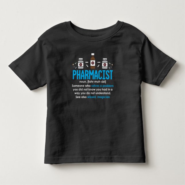 T-shirt Pour Les Tous Petits Définition de pharmacien amusant Employé de la pha (Devant)