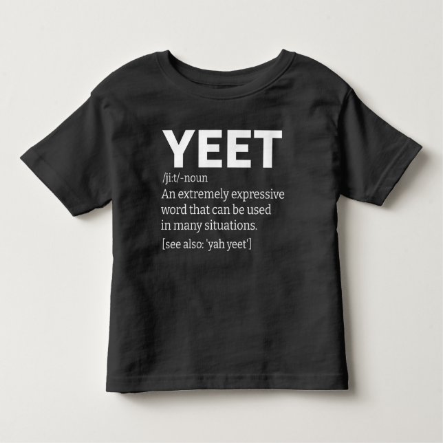 T-shirt Pour Les Tous Petits Définition de Yeet noir (Devant)