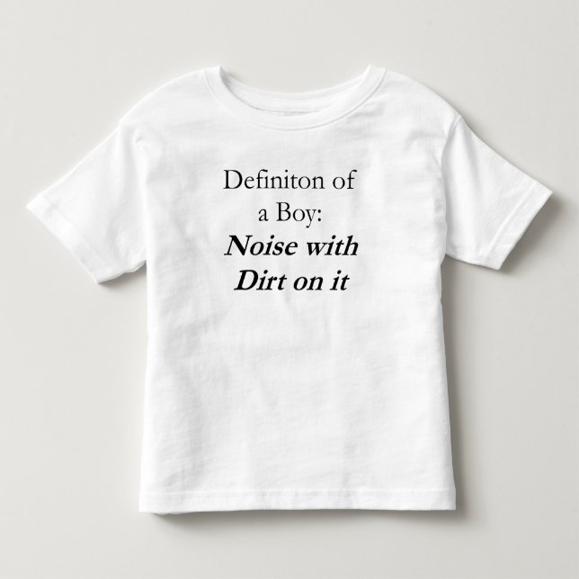 T-shirt Pour Les Tous Petits Définition d'un garçon (Devant)