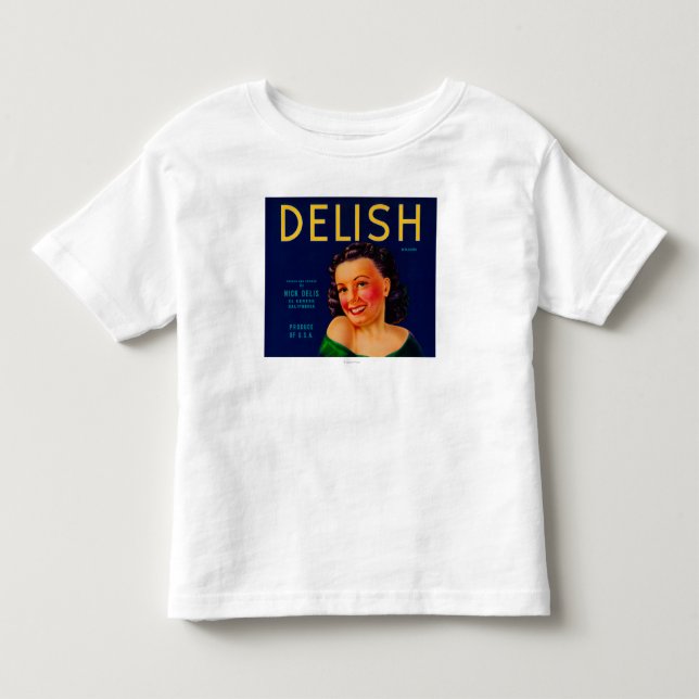 T-shirt Pour Les Tous Petits Delish LabelEl orange Centro, CA (Devant)