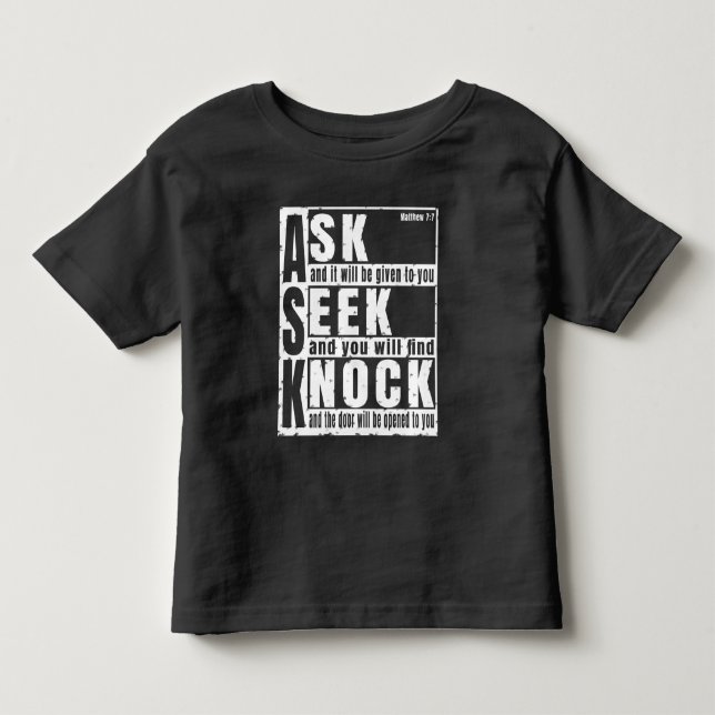 T-shirt Pour Les Tous Petits demander chercher frapper  (Devant)