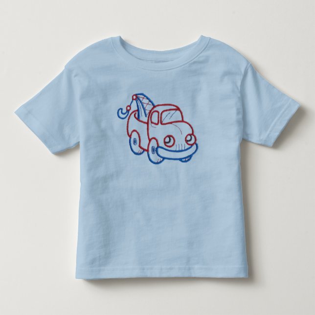 T-shirt Pour Les Tous Petits Dépanneuse heureuse (Devant)