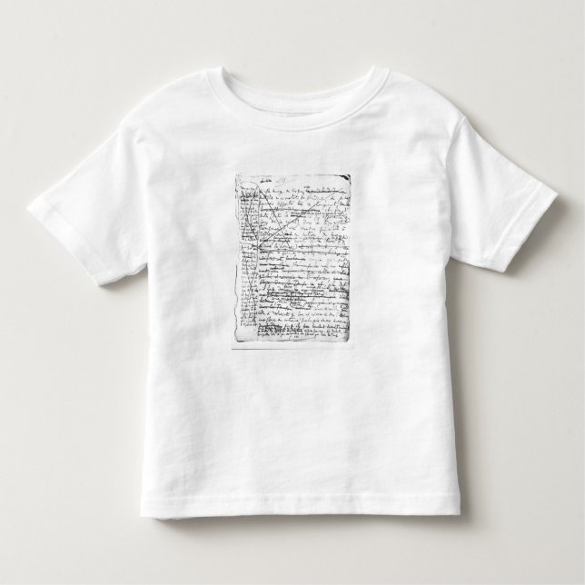 T-shirt Pour Les Tous Petits Dernière page 'd'une La Recherche du Temps Perdu' (Devant)