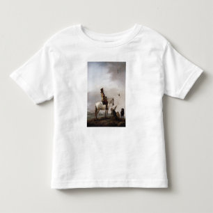 T-shirt Pour Les Tous Petits Des gentilshommes à cheval observant un Falconer