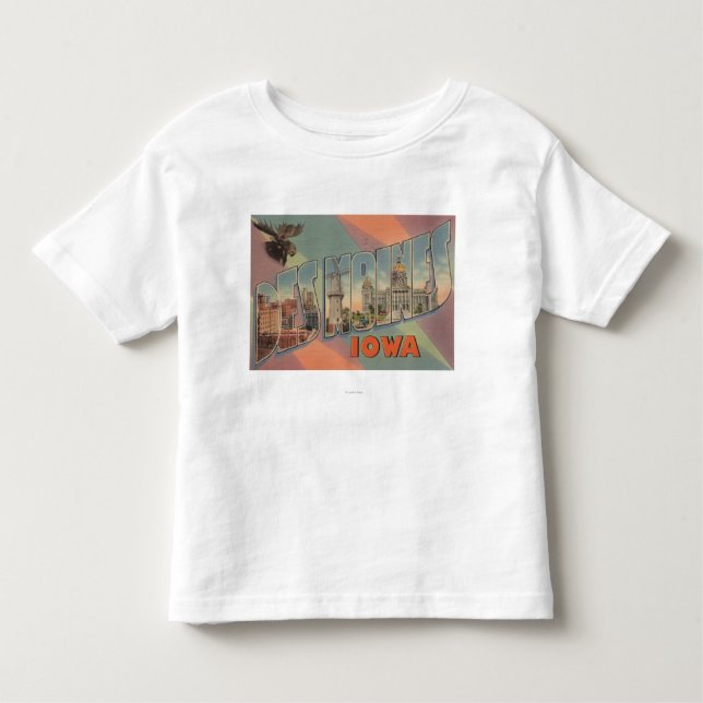 T-shirt Pour Les Tous Petits Des Moines, Iowa (tête d'orignaux) (Devant)