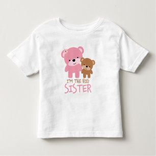 T-shirt Pour Les Tous Petits Des ours "je suis la grande soeur "