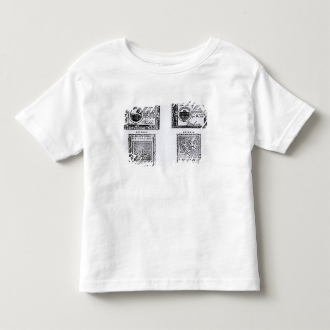 T-shirt Pour Les Tous Petits Des six billets d'un dollar colonial (Devant)