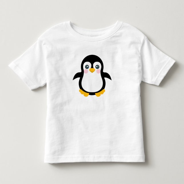 T-shirt Pour Les Tous Petits Design de pingouin de dessin (Devant)