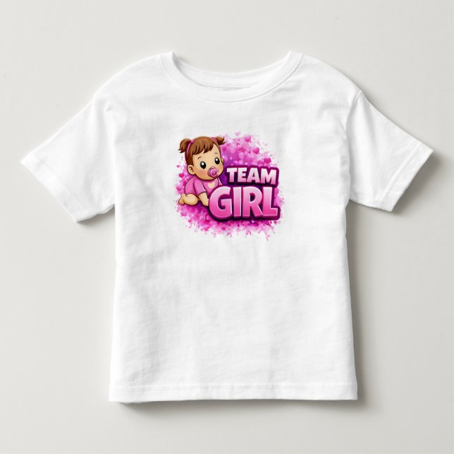 T-shirt Pour Les Tous Petits Design Splash Équipe Fille et Équipe Garçon (Devant)