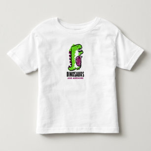 T-shirt Pour Les Tous Petits Dessin animé de dinosaure mignon