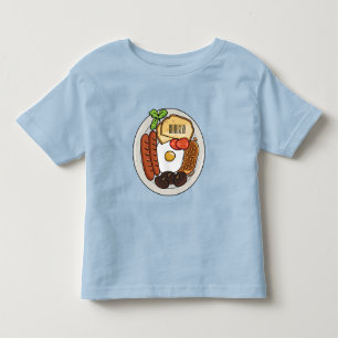 T-shirt Pour Les Tous Petits dessin animé du petit-déjeuner anglais