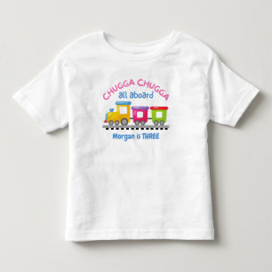 T-shirt Pour Les Tous Petits Dessin animé sur le thème du train Chugga Choo pou