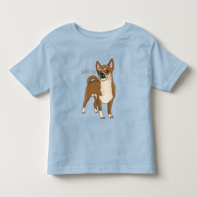 T-shirt Pour Les Tous Petits Dessin de Chihuahua pour chien (Devant)