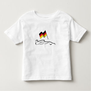 T-shirt Pour Les Tous Petits Dessin de la ligne de voiture de course avec drape