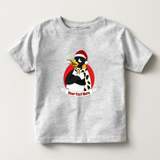 T-shirt Pour Les Tous Petits Dessin de Noël de l'empereur souriant Toddler (Devant)