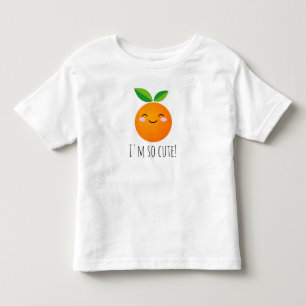 T-shirt Pour Les Tous Petits Dessin de petit kawaii orangé