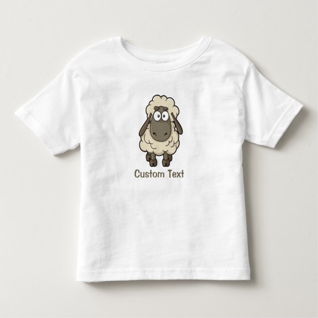 T-shirt Pour Les Tous Petits Dessin en mouton beige (Devant)